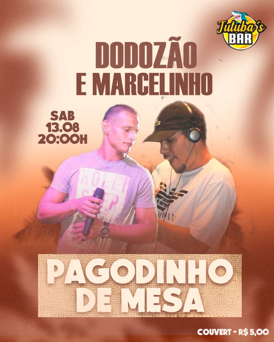 Dodoozaoo's tweet photo. Neste sábado estarei fazendo aquele pagode no tutuba's bar em frente ao trevo da praia grande. E é claro que não poderia deixar de convidar a todos vocês pra estarem comigo e com meu parceiro Marcelinho curtindo essa resenha. Conto com a presença de todos vocês. E aí? Partiu? #Rt https://t.co/unvpIlswQF