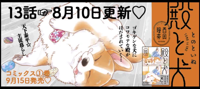 ちょっぴり不思議 夏の夢のような…💭  『#殿と犬(とのといぬ)』13話 最新話無料公開中🐶🧡🐶🧡 https://comic-polaris.jp/tonotoinu/  コミックス9月15日発売! 書店さんやネット書店にて ぜひご予約お願いいたします🍵  👉Amazon 