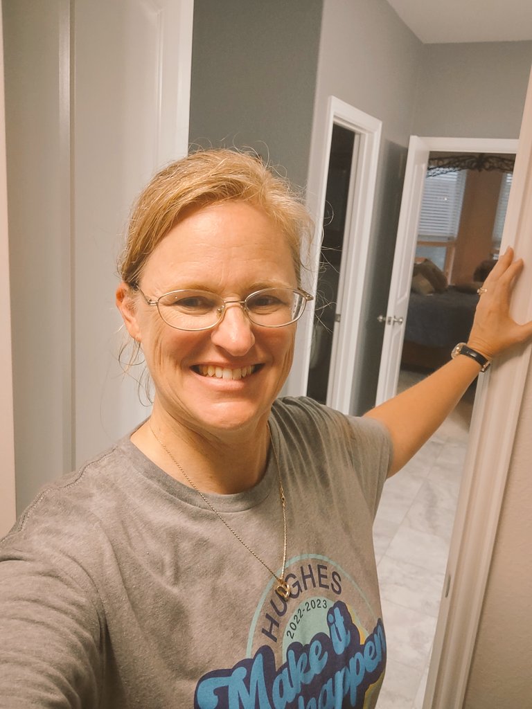 JodieRo56444775's tweet photo. New school year, so let's #justwearthekicks! Year 2, first day, in the books! Let's #MakeItHappen!!
#hugheselementary https://t.co/wZtSN59ZpE