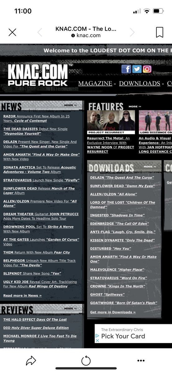 Oh check it out! A interview with Wayne! And on the front page of KNAC.COM read it here knac.com/article.asp?Ar…