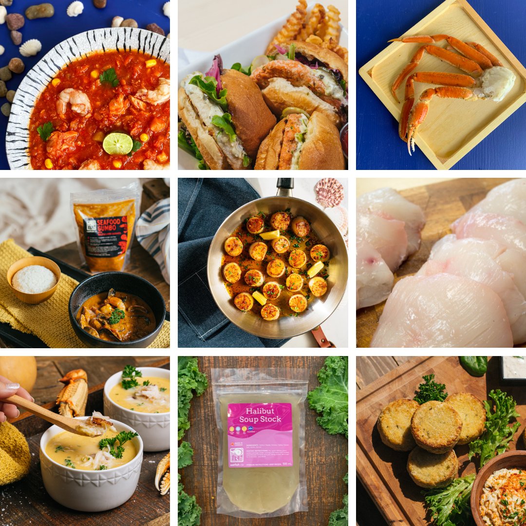 Our August Sales are happening now: Up to 50% off premium seafood including Frozen Cooked Snow Crab Sections, Frozen Hokkaido Scallops (Sashimi Grade), Frozen Manhattan Style Seafood Chowder and more! 
Shop now and get free delivery with purchase of $150+: eatfish.ca/collections/sa…