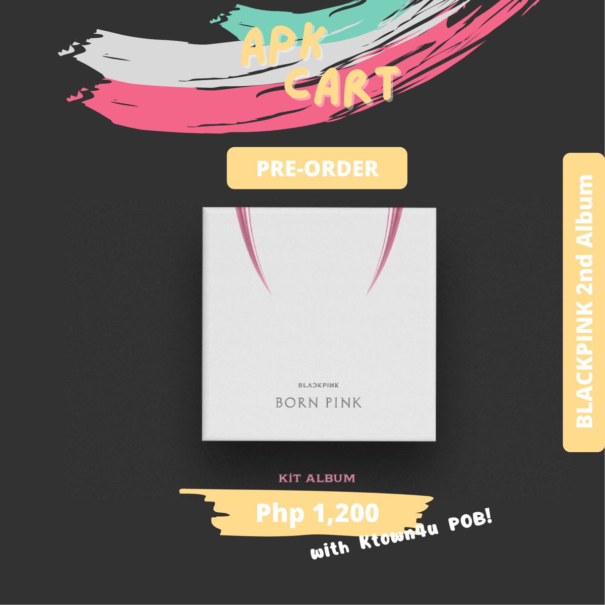 APK_Cart's tweet photo. #APKCartPreorder | WTS LFB PH GO
Pre-order BLACKPINK 2nd ALBUM 
[BORN PINK] Box Set and Kit Ver.

💰 850 ea, 2,500 set + LSF
💰 1,200 kit ver.

Sealed, with Ktown4u POB
Normal ETA
LONG DOP!
DOP: 09/11
MOP: GCash
MOD: J&amp;T, SCO, Flash Express https://t.co/U1jyvQERij