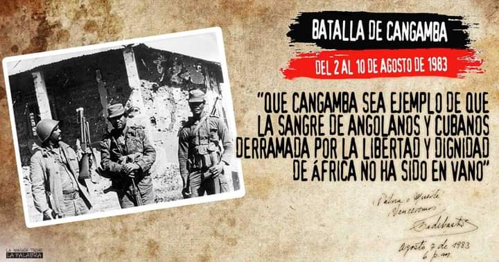 AmauryPila's tweet photo. #Cangamba quedó para la historia como otra gran victoria de los internaconalistas cubanos y las tropas de las #FAPLA en la lucha contra el apartheid.
#CubaViveEnSuHistoria
#TenemosMemoria https://t.co/FrQbK8NIhC