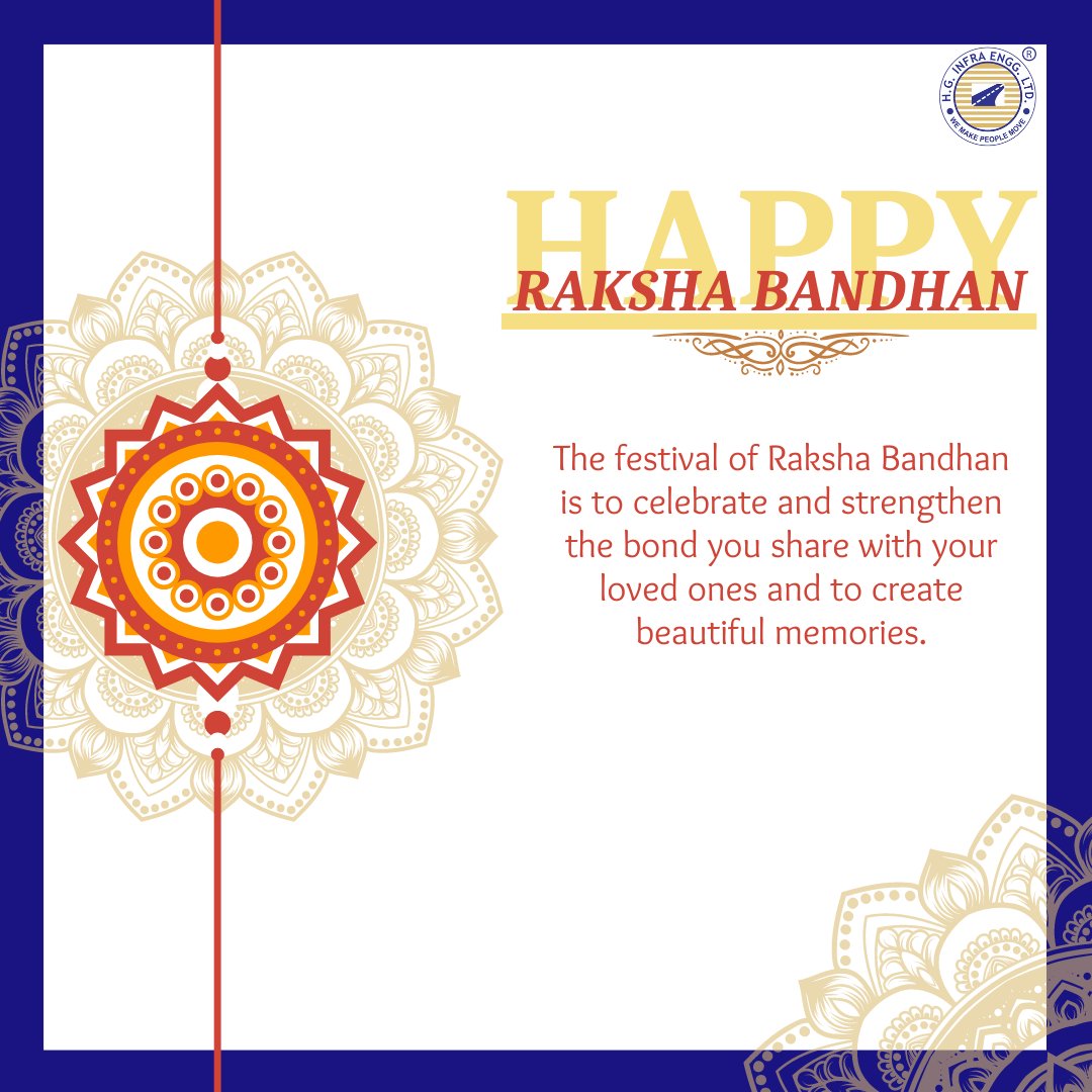 hginfra's tweet photo. Sending warm wishes to everyone on the occasion of Raksha Bandhan. https://t.co/A1BlBBIhOb