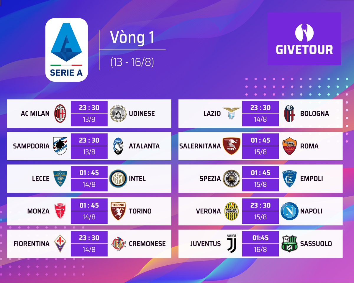 GiveTourDotCom's tweet photo. Fixtures  13/8 - 15/8
#PremierLeague - https://t.co/zfzMDtm2lj
#LaLiga - https://t.co/9TWYNsqdL4
#Ligue1 - https://t.co/nzZhDfo3Ii
#Bundesliga - https://t.co/Jv7q5ZZQym
#SerieA - https://t.co/L4gcKwLcZC
#GiveTour #Tournamentbracket #ứngdụngquảnlýgiảiđấu https://t.co/oAqJOJdUgY