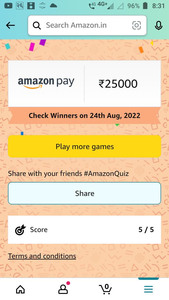 I played this interesting Quiz on Amazon-Play games at Amazon FunZone  null/game/share/g9N0FJA https://t.co/v7nzGSXGZD
