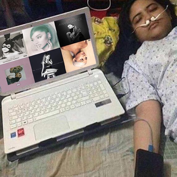 sinisterpov's tweet photo. ariana grande’s discography is keeping me alive https://t.co/VKA2Y3zf4U