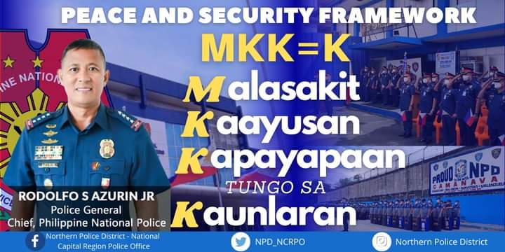 NPD_NCRPO's tweet photo. The MKK=K Frameworks stands for Malasakit, Kaayusan, Kapayapaan, and Kaunlaran.

#PulisMakatao 
#TeamNPD 
#PulisAtKomunidad 
#PNPKakampiMo 
#WeServeAndProtect 
#TeamPNP

https://t.co/vwdA4qVsTe https://t.co/iucbXu3REm