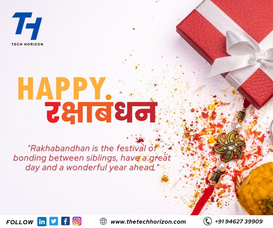 yuvrajs_09's tweet photo. Rakshabandhan is the festival of bonding between siblings, have great day and wonderful year ahead💥❤️

#rakshabandhan #rakhi #IT #brothersisterlove #siblingslove❤️ #webservices #development #techhorizon #2022 https://t.co/u5q4kFF5uV