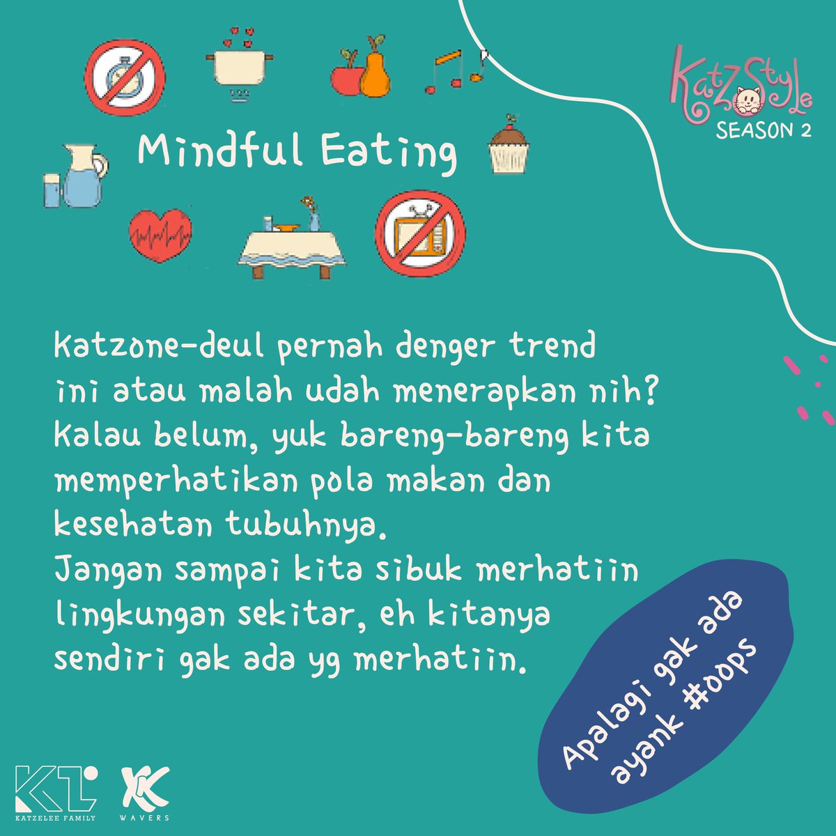 hoobaextudio's tweet photo. ๐ฑ: "Lah, kenapa emang harus introspeksi makanan yang kita makan?
Yuk cek per slide untuk lebih jelasnya!
Semoga bermanfaat, Katzone-deul~ ๐
๐ : https://t.co/7BwBLypFCP
#KTZ48 #KatzStyleS2 #YouAreWhatYouEat #KTZ48MUHARRAM #KTZ48WORLDOMINATION #Xschool2022 #XKwavers https://t.co/YBUY3Ao58O