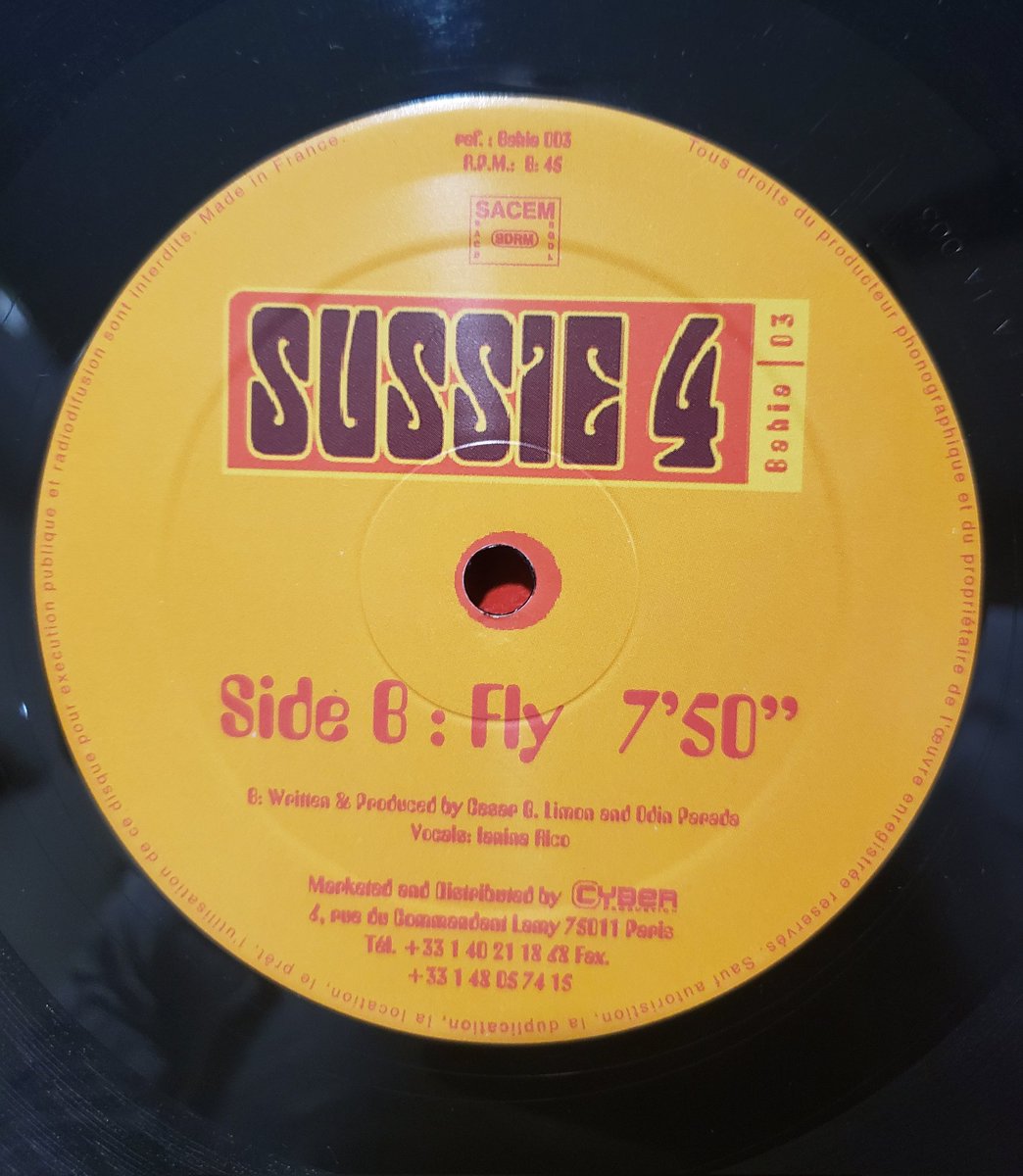 DANTEPH's tweet photo. #Sussie4 #vinyl 12 pulgadas. Lado A: Suite Tropical, Lado B: Fly.
@OdinParada @Cesar_Gudino
©️ Universal Music, #Nopalbeat y Cyber Production,. Año 2001. https://t.co/w0uoY33aOO
