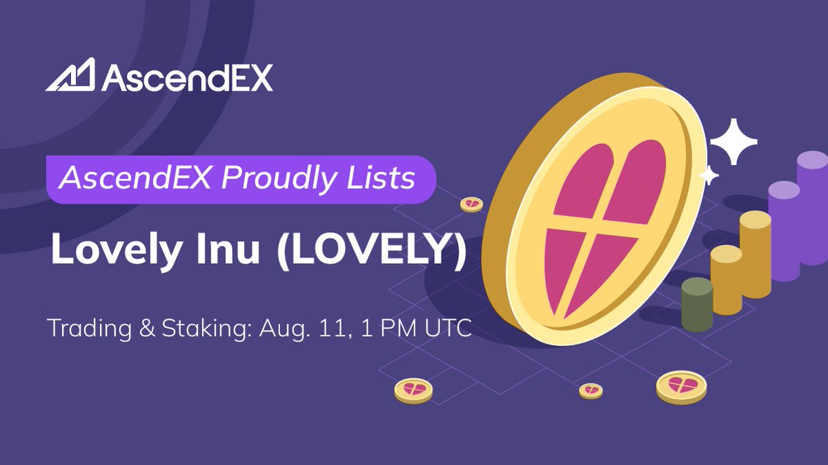 2403Earn's tweet photo. 📣#AscendEXListing

#AscendEX is excited to list @Lovely_finance under the trading pair $LOVELY/$USDT. Details are as follows⬇️

💰D &amp; W: Aug 11, 1 a.m. UTC
📈Trading: Aug 11, 1 p.m. UTC

🟥 Kucoin Listing? ...... https://t.co/5jbmZUweYd
