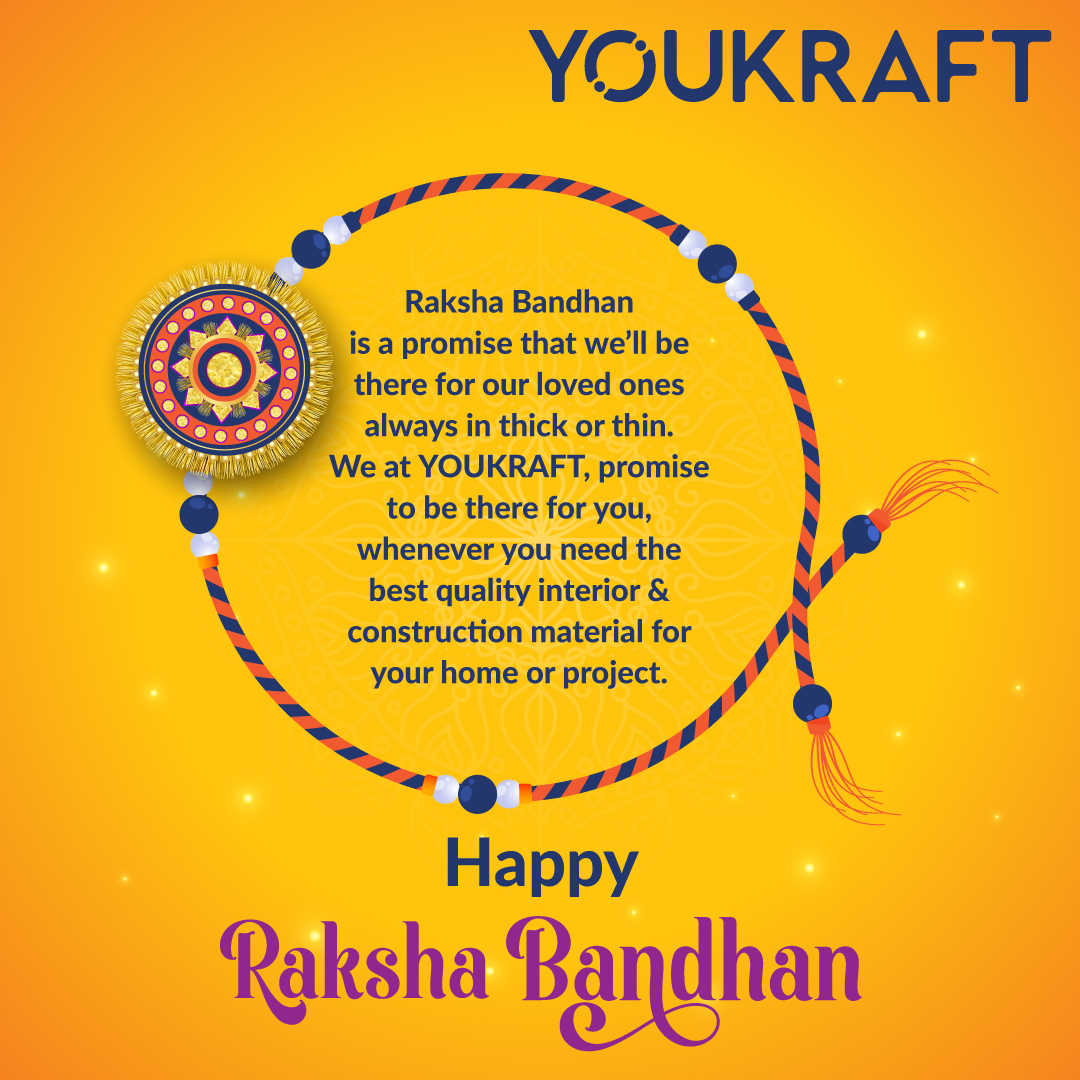 youkraft's tweet photo. On this auspicious day, spread love &amp; cheer and don't forget to eat all the yummy food during the festivities.
Oh, we also have great deals &amp; offers on interior materials running across our site. Shop now to make this Raksha Bandhan even more beautiful!
#RakshaBandhan #youkraft https://t.co/iiaQ8k9iFO