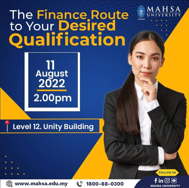 FOHS_MAHSA's tweet photo. Wondering how to finance your way to your dream job with the right qualification? Then join us to know the options and opportunities you have this Thursday at 2pm here at MAHSA University.

Open to students &amp; Public RSVP: https://t.co/EowOfWNcef

#MAHSA #Scholarships #FOHS https://t.co/KWGQt6TG87