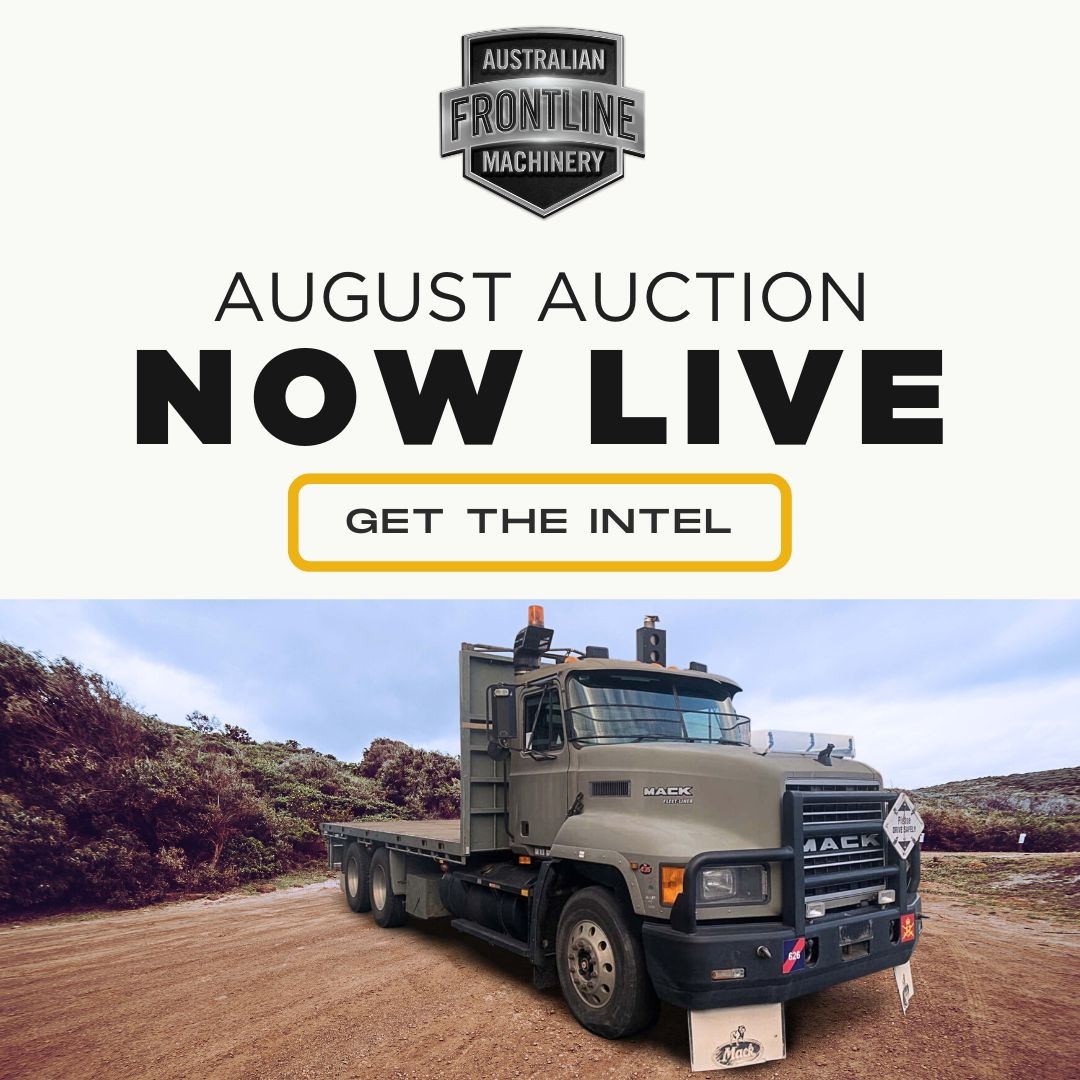 AFM_Australia's tweet photo. AND WE'RE LIVE! Ex-Military Vehicles, Machinery and more Auctioning Online Now > https://t.co/14XPM0iA0P https://t.co/gBfP0cgk4A