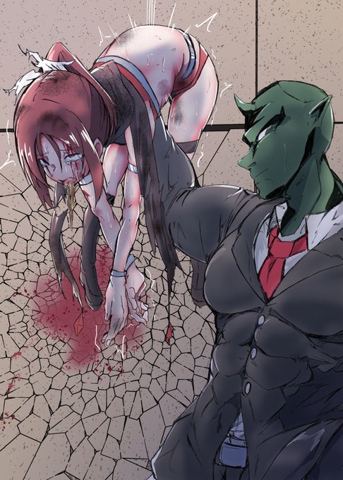 以前先川を描いていただいたのでお礼にかずさちゃんに腹パンを 