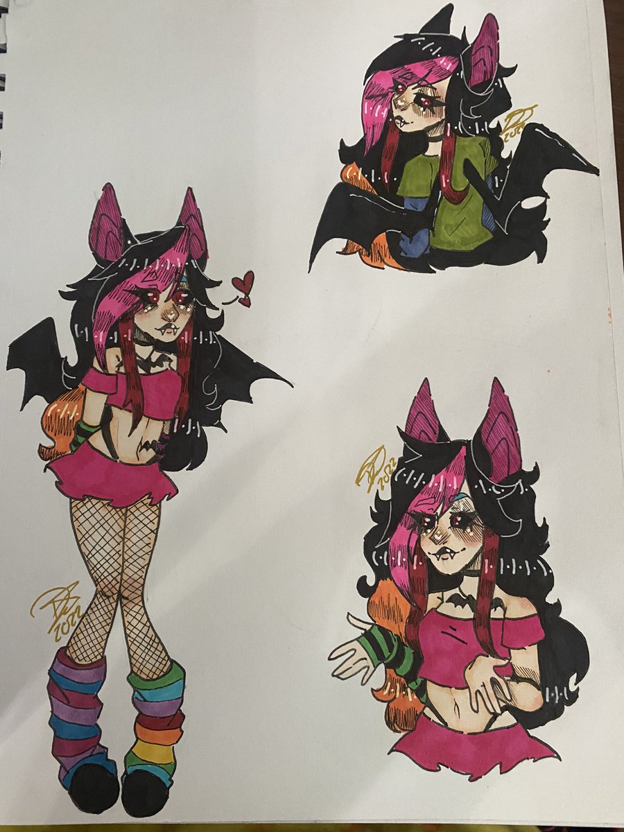 demon_stiles's tweet photo. Howdy hey! My name is Demon and I’m a traditional artist who draws a couple OCs and dnd art! 

I also have a VTuber oc in hope that I can start streaming in the future! 
#traditionalart #artist #ArtistOnTwitter #ENVtuber #Vtuberart https://t.co/mTH4TquhC3