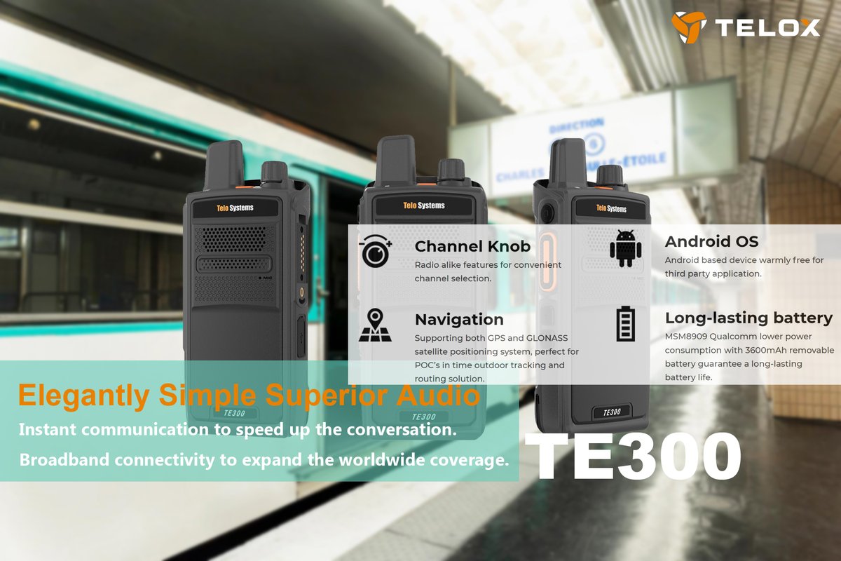 TeloSystems's tweet photo. 4 Steps To Use Telox TE300 Unlimited Distance Push To Talk Solutions
✅Order TE300
✅Install PTT Application
✅Insert Sim / Connect WIFI
✅Login and Done
#Radio #unlimitedpossibilities #pushtotalk #telox #telosystems #easyoperation #simplyuse #security https://t.co/J1D3gslA9Y