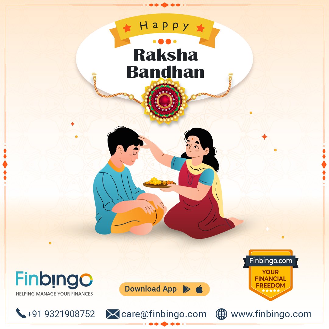 MyFinBingo's tweet photo. Happy Raksha Bandhan! ❤️
#Finbingo #RakshaBandhan #rakshabandhan2022 https://t.co/P50OEDC0QK