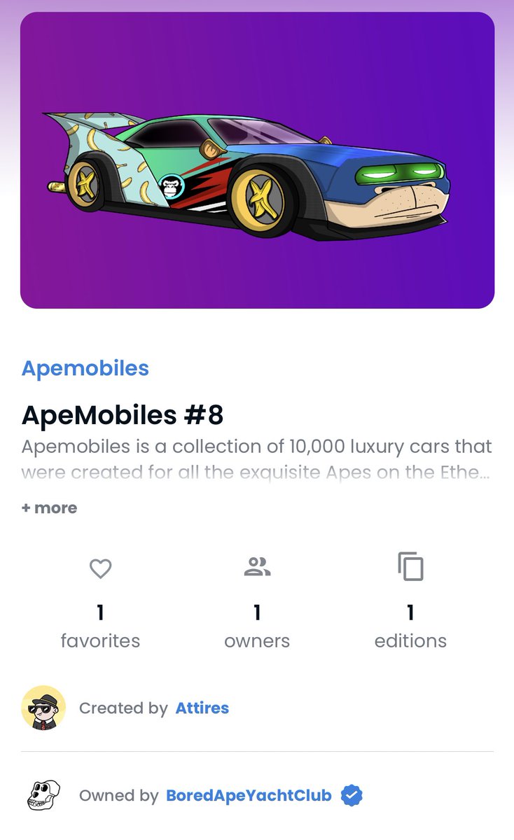🔥👉🤫MINT.APEMOBILES.IO 

#NFT #NFTCollection #Car #Cars #Ape