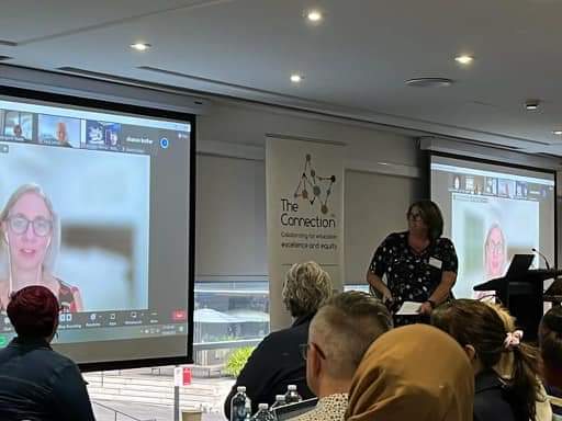 HighIngleburn's tweet photo. Growing powerful partnerships for engagement and purpose. Teachers engaging with PL to collaborate, transform and improve IHS community partnering. #SVA Ms Hamilton and Mr Shephard in the hot seat! #svatlg, #theconnectionsva https://t.co/NtKdkb46uY