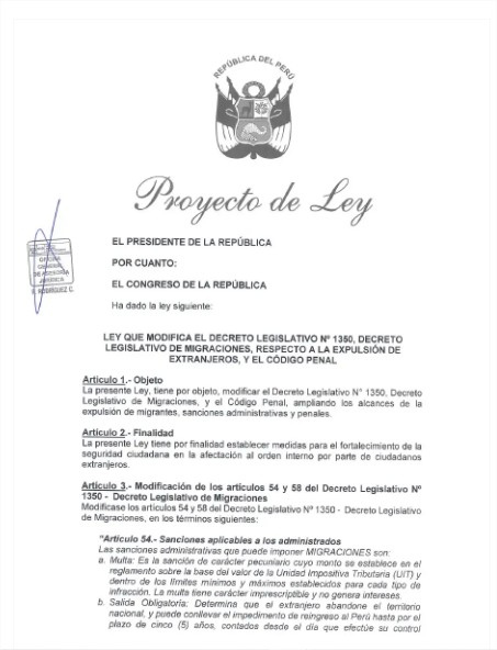 elpedrorueda's tweet photo. Tenemos el proyecto de ley que busca facilitar la expulsión de extranjeros (venezolanos) en el Perú.
Entre las razones están: no tener licencia de conducir si se es deliverer o taxista e incluso si se incumple las normas sanitarias. 

Puedes leerlo aquí:⬇️
https://t.co/ufVYf6XH4S https://t.co/ttwWE4eRRF