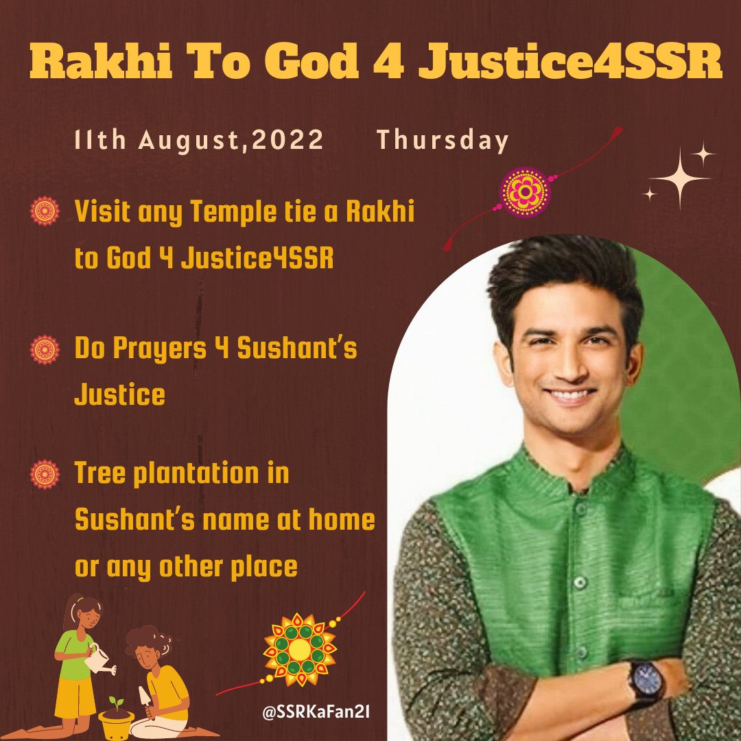 AviiKumarSingh1's tweet photo. Rakhi To God 4 Justice4SSR 

JUSTICE FOR SSR https://t.co/gxA6JMRN9T