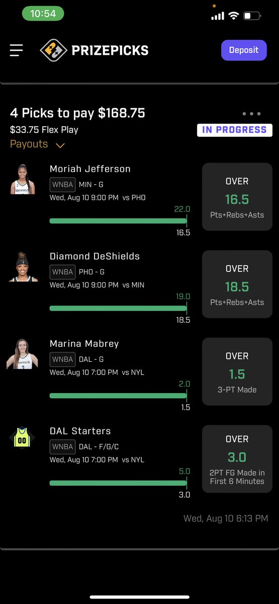 SlipMaster7's tweet image. Cash It OUT🤑🤑

#PrizePicks #PrizepickWNBA