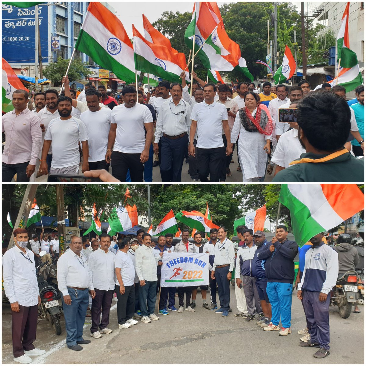 Freedom Run conducted in the occasion of Swatantra Bharatha Vajrosavalu from OU entrance to Fever Hospital junction.  Hon MLA, Amberpet AC,  Hon Corporators, all wings of GHMC, students, and others participated in the Run.
@KTRTRS <a href="/CommissionrGHMC/">Commissioner GHMC</a> <a href="/GHMCOnline/">GHMC</a>