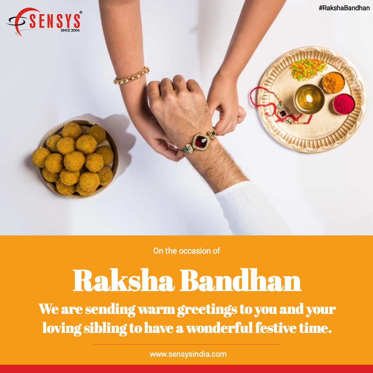 sensystech's tweet photo. Happy Raksha Bandhan!

#rakshabandhan #sensystechnologies #hrmthread #assetthread #rakshabandhan2022 #rakhi #sensys #rakshabandhanspecial #rakhispecial #love #rakhigifts #brothersisterlove #rakshabandhangifts #brother #india #sister #instagram #happyrakshabandhan #festival https://t.co/GYmMPFfUIV