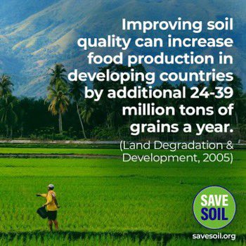 kamallala8's tweet photo. @SadhguruJV @UNCCD The Solution for land degradation lies beneath our feet. Raising Soil Organic content b/w 3%-6% via plant litter &amp; animal waste is cost effective &amp; panacea for climate crisis we are witnessing today. #SaveSoilSaveEnvironment 

https://t.co/2aLBwV9HMZ https://t.co/5BHe1rfLqw