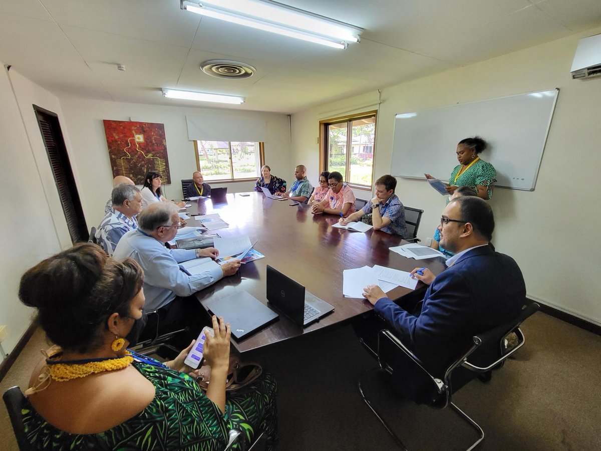 henrytpuna's tweet photo. When the effective flow of large meetings always comes down to the small details.
A quick brief for our team, updating stakeholders and panellists on the private sector, civil society, and development partner dialogues coming up for #FEMM2022 in #Vanuatu! https://t.co/3TUBr6nDq9