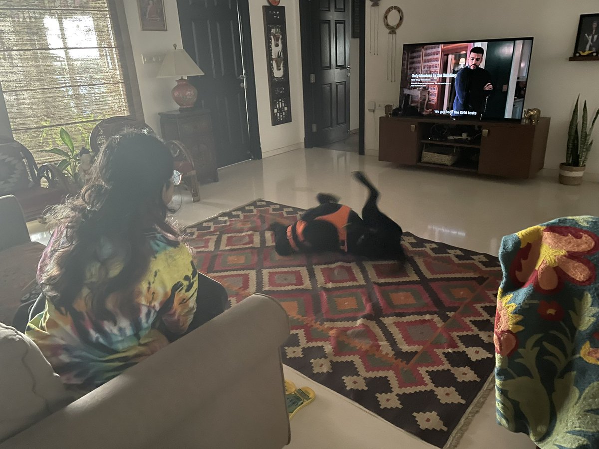 PreetiSukumar's tweet photo. @selenagomez @OnlyMurdersHulu Watching from the edge of my seat - in a tie dye shirt 😂 https://t.co/fbgMXHEu16