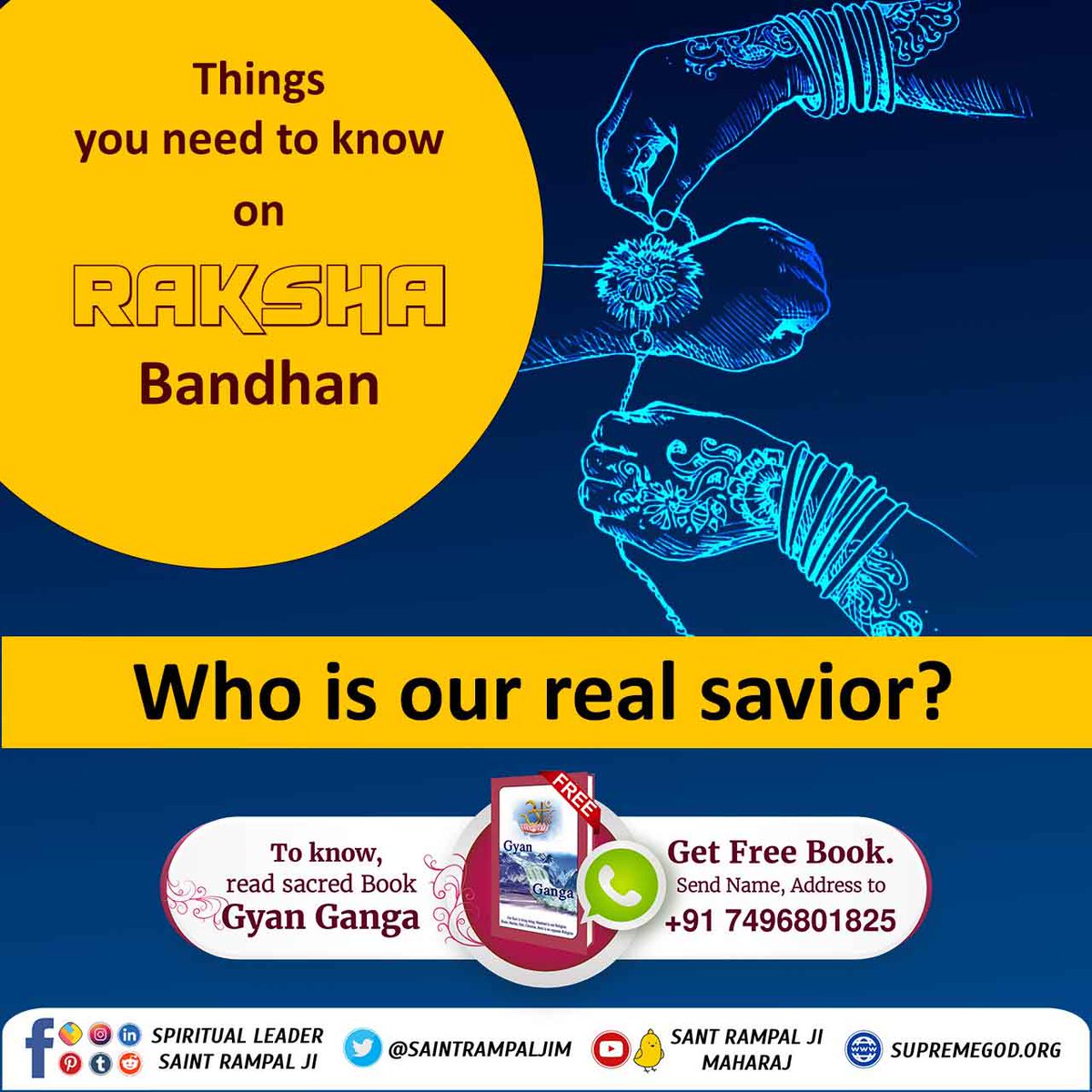 #LifeSavior_GodKabir
This  Raksha Bandhan Gift the book “The Way of Living” to your sister written by Jagat Guru Rampal Ji Maharaj.
#RakshaBandhan 
Visit 📲 Satlok Ashram YouTube Channel