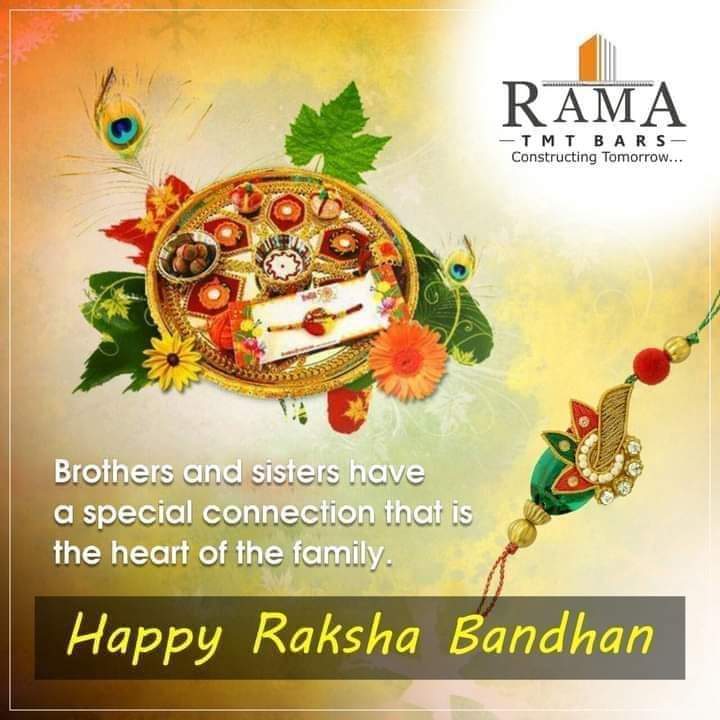 RAMATMX500's tweet image. भाई-बहन के अटूट विश्वास, त्याग व परस्पर स्नेह के प्रतीक पर्व रक्षाबंधन की आप सभी को हार्दिक बधाई एवं शुभकामनाएं।
#HappyRakshaBandhan
#RamaTMTRebar
#BanayeinNayaIndia