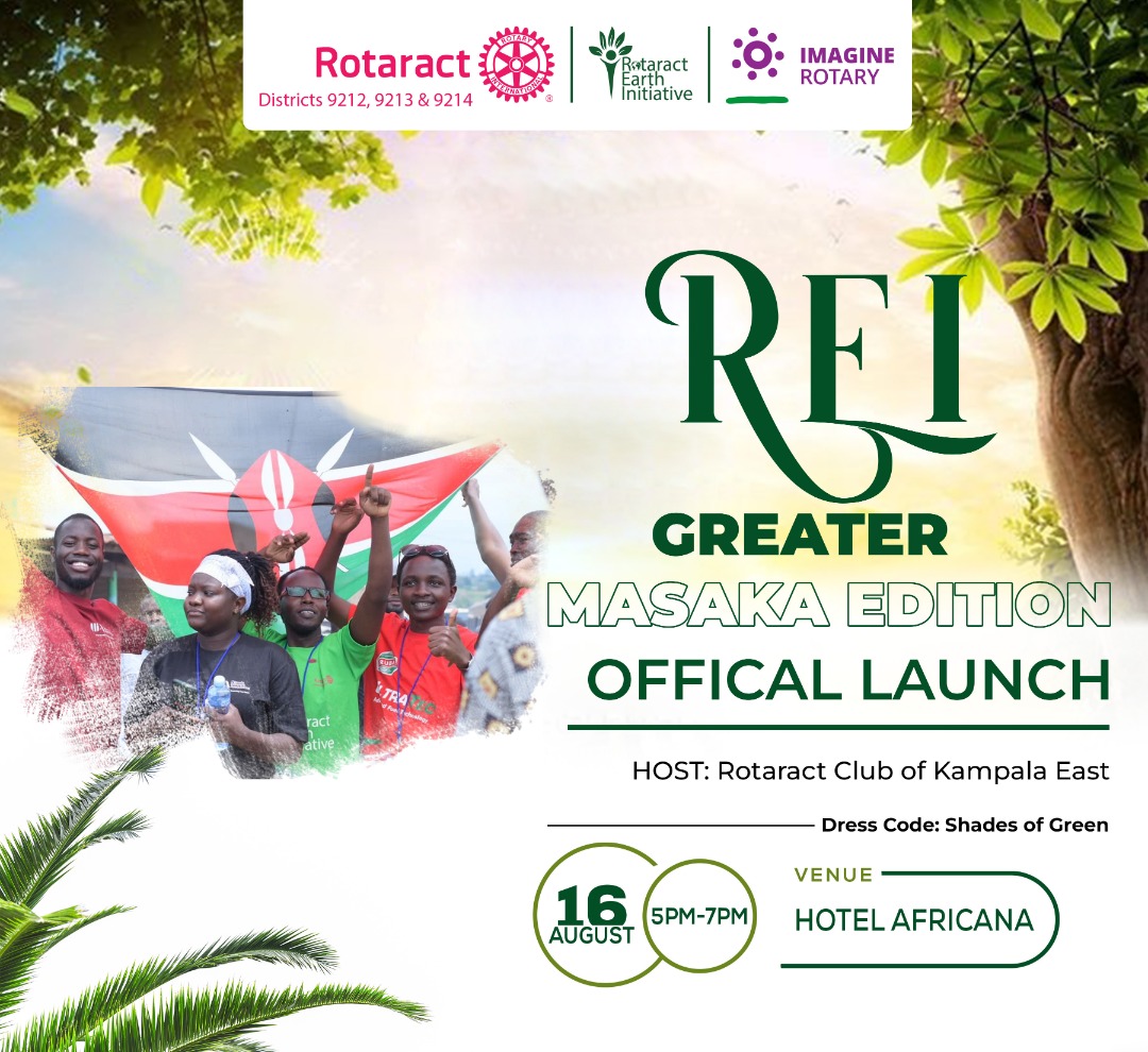 GreenRID9212's tweet photo. 4️⃣Days To Go!!!

The official launch of REI Greater Masaka Edition will be taking place on Tuesday 16th Aug, 2022.  This event will be hosted by @rctkampalaeast at @HotelAfricana. 
 Dress Code: Shades of Green 

Don't miss out!

#FocusOnImpact
#ImagineRotary https://t.co/kWSGRBFhN5