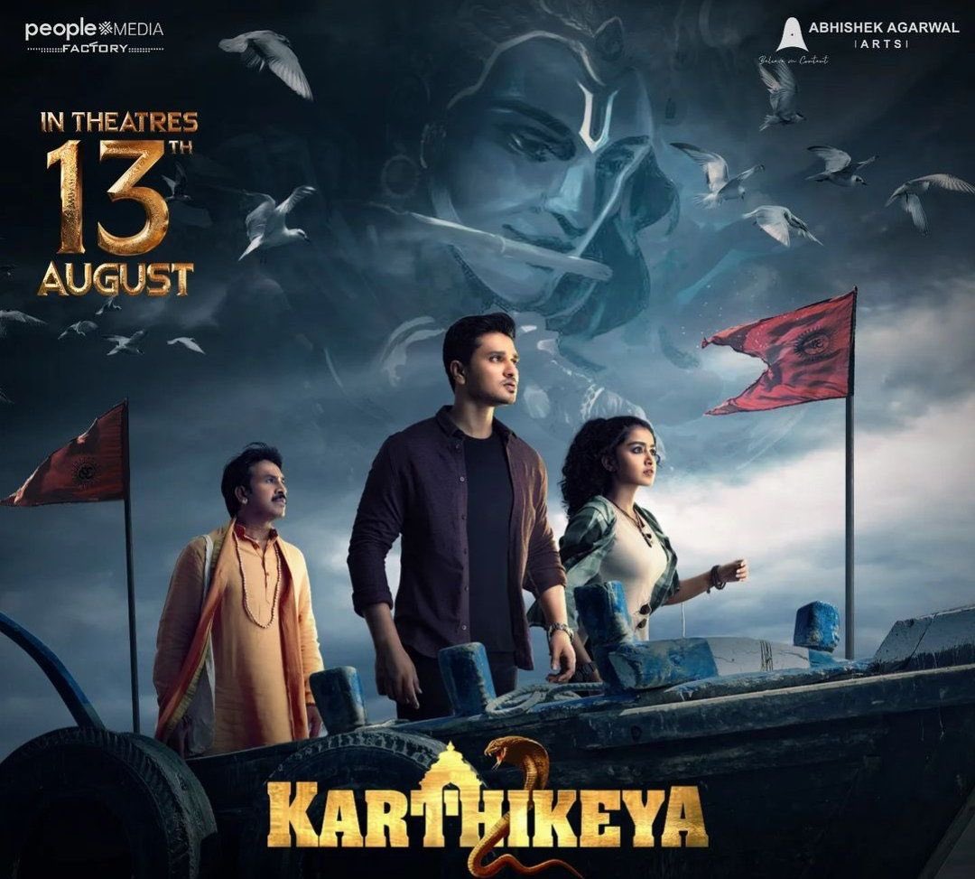natrajcinemas's tweet photo. An epic war between history and mythology for the ultimate truth ❤️‍🔥

#Karthikeya2 🐍

Releasing in GangaTheatre Bellary 

#Karthikeya2onAugust13th

@actor_Nikhil @anupamahere @Actorysr @harshachemudu @chandoomondeti @AbhishekOfficl @bhairavudu @Karthik_gatta @peoplemediafcy https://t.co/Rr7rSLhNXi