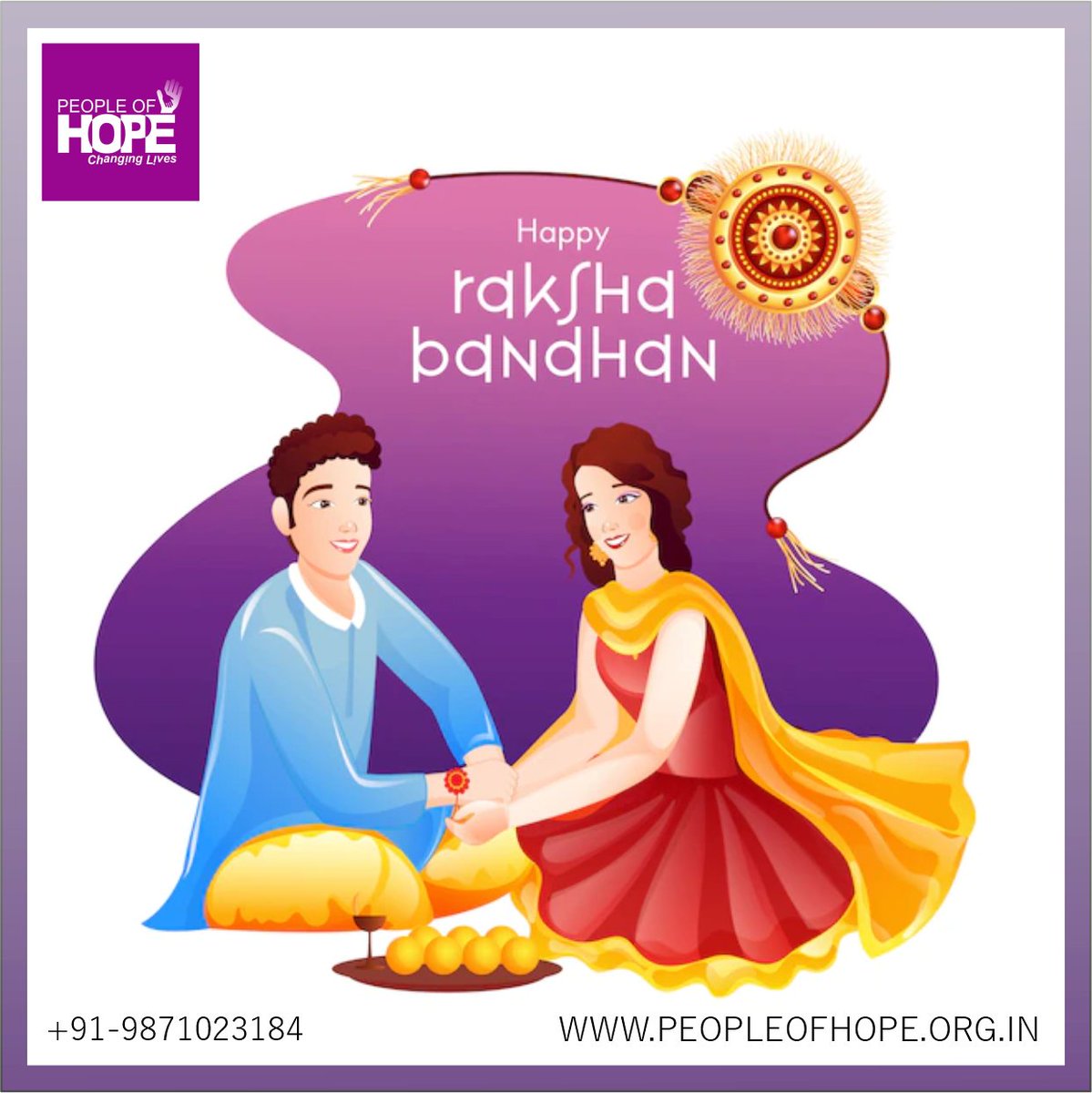 1PeopleofHope's tweet photo. Happy Raksha Bandhan...
#RakshaBandhan #rakshabandhan2022 https://t.co/TPCI9rdlSa