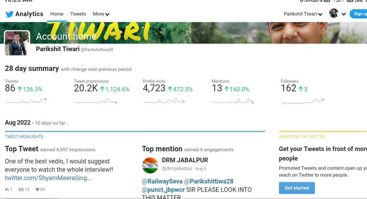 Parikshittiwa28's tweet photo. Happenings of last 28 day's is good. 
Twitter analytics :-- 
#thankstotwitter 

@Twitter 
@TwitterCreators 
@premiumbusiness 
@TwitterSupport https://t.co/YZQXgPNnQk