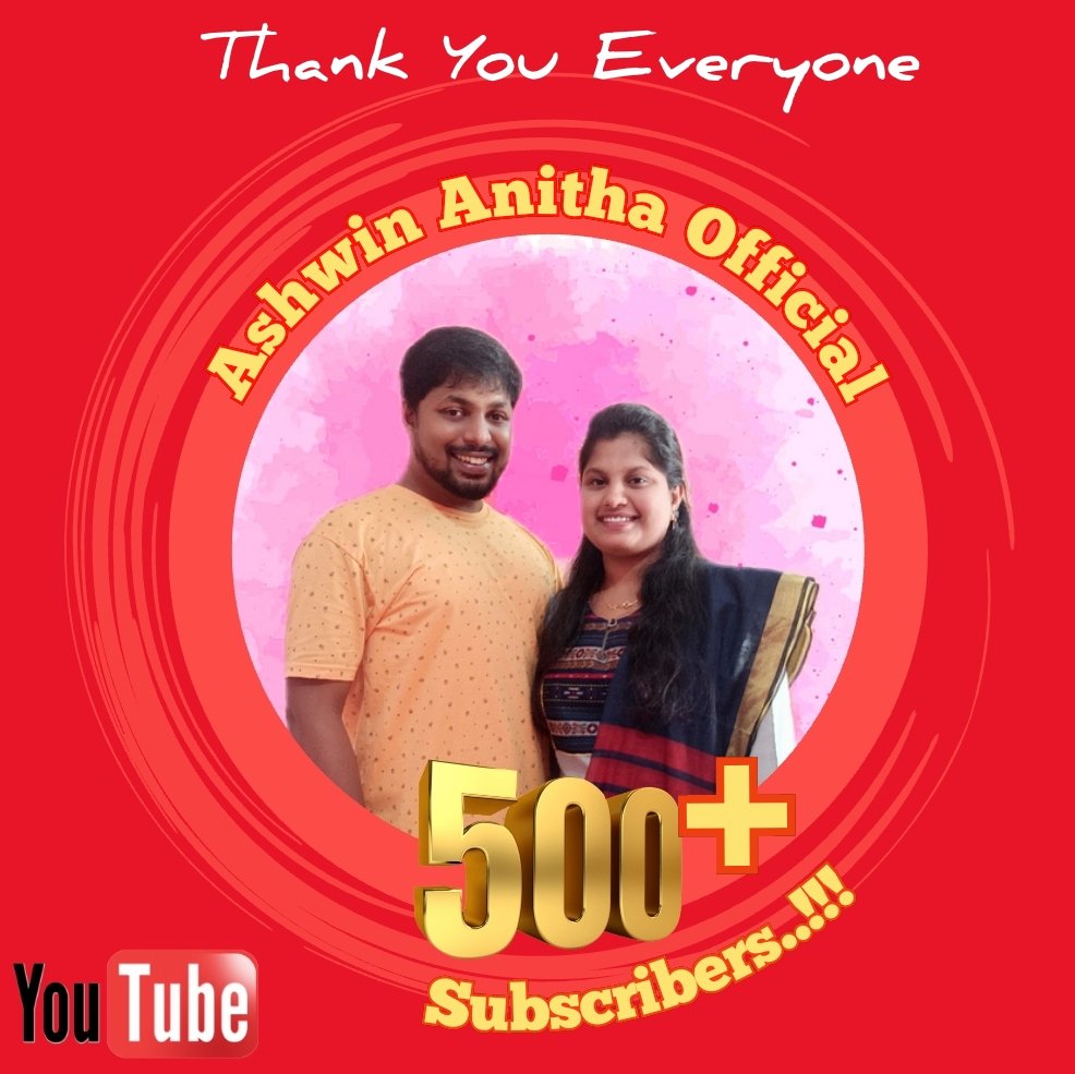ashwin_wembly's tweet image. Wow, Thanks Everyone for your Valuable support, #500subs #500subscribers 
YouTube - Ashwin Anitha Official