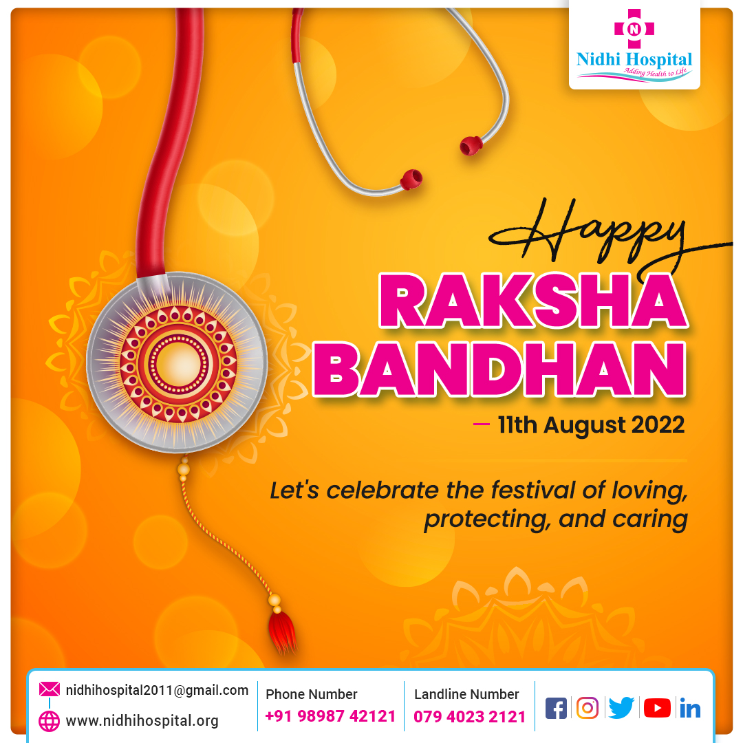 Cherish the bond this #RakshaBandhan . May the bond gets stronger and happier than ever. 

Happy Raksha Bandhan!

#NidhiHospital #Rakhi #RakshaBandhanSpecial #RakhiSpecial #RakshaBandhan2022