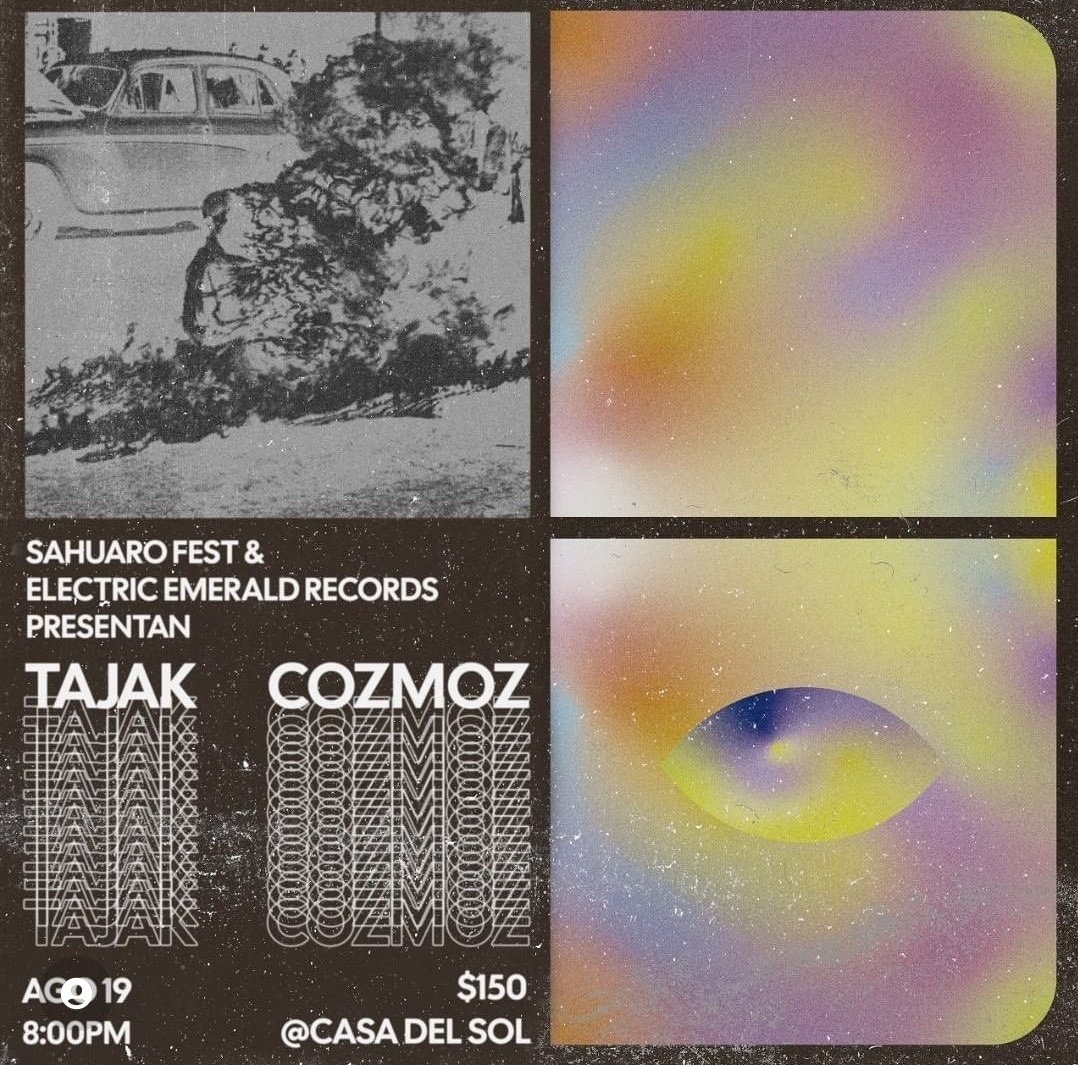 sahuarofest's tweet photo. Este 19 de agosto se arma cotorreo chilo. Tajak regresa al desierto y Cozmoz pura energía poderosa... 💥🌵❤️💥 https://t.co/70T1YyKAPw
