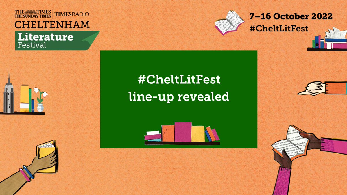 cheltfestivals's tweet photo. 📚 CHELTENHAM LITERATURE FESTIVAL LINE-UP REVEALED 📚

From 7 to 16 October, we'll be taking over the town for #CheltLitFest

Check out our brochure: https://t.co/Sl7Ve5VqjS

And keep your eyes peeled at 10am when you can head to our website and start creating your wishlist https://t.co/AKZNHSEBWl