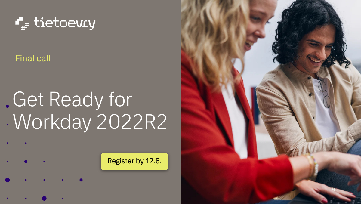 Tietoevry's tweet photo. Last chance ❗ Get your spot and learn the new features of Workday and how to utilize them. Get Ready for Workday 2022R2.
https://t.co/2rsjMOyeg4
#WorkdayHCM #WorkdayFinancials #AdaptivePlanning #WorkdayExtend #workdayintegration #HRIS #digitalHRinsights https://t.co/rUh2mTkUsd