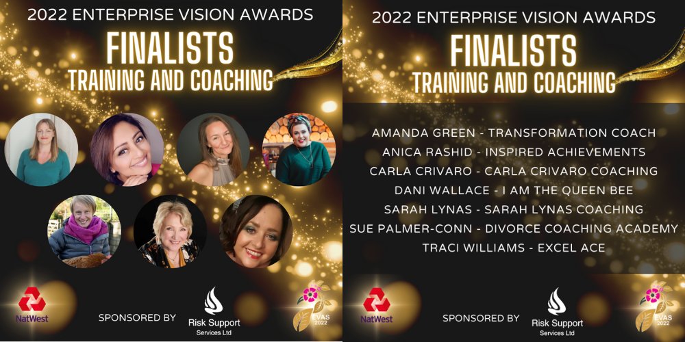 Eva_Awards's tweet photo. Congratulations to our 2022 Enterprise Vision Awards Training and Coaching Finalists

#EVAS2022 #TrainingandCoaching Award sponsored by @RiskSupportServ 

One of these amazing women will be a winner! Don't forget to show your support and give them a vote!

https://t.co/IdHelUqi7z https://t.co/yNhclk8KCq