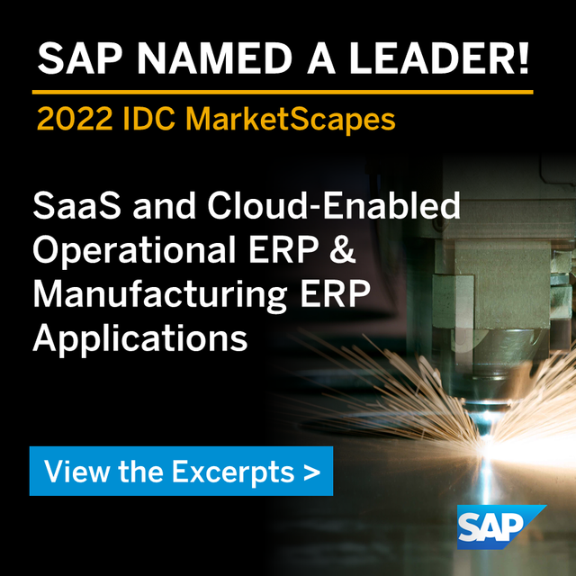 shahkvs's tweet photo. The 2022 results are in! @IDC MarketScape has named SAP a Leader in Cloud-Enabled Operational ERP solution. Curious to know why? Explore IDC's expert insights on how #SaaS is driving growth and solving the challenges manufacturers face: https://t.co/VLUybI6Sk2 https://t.co/Ll1fzZD7Ww