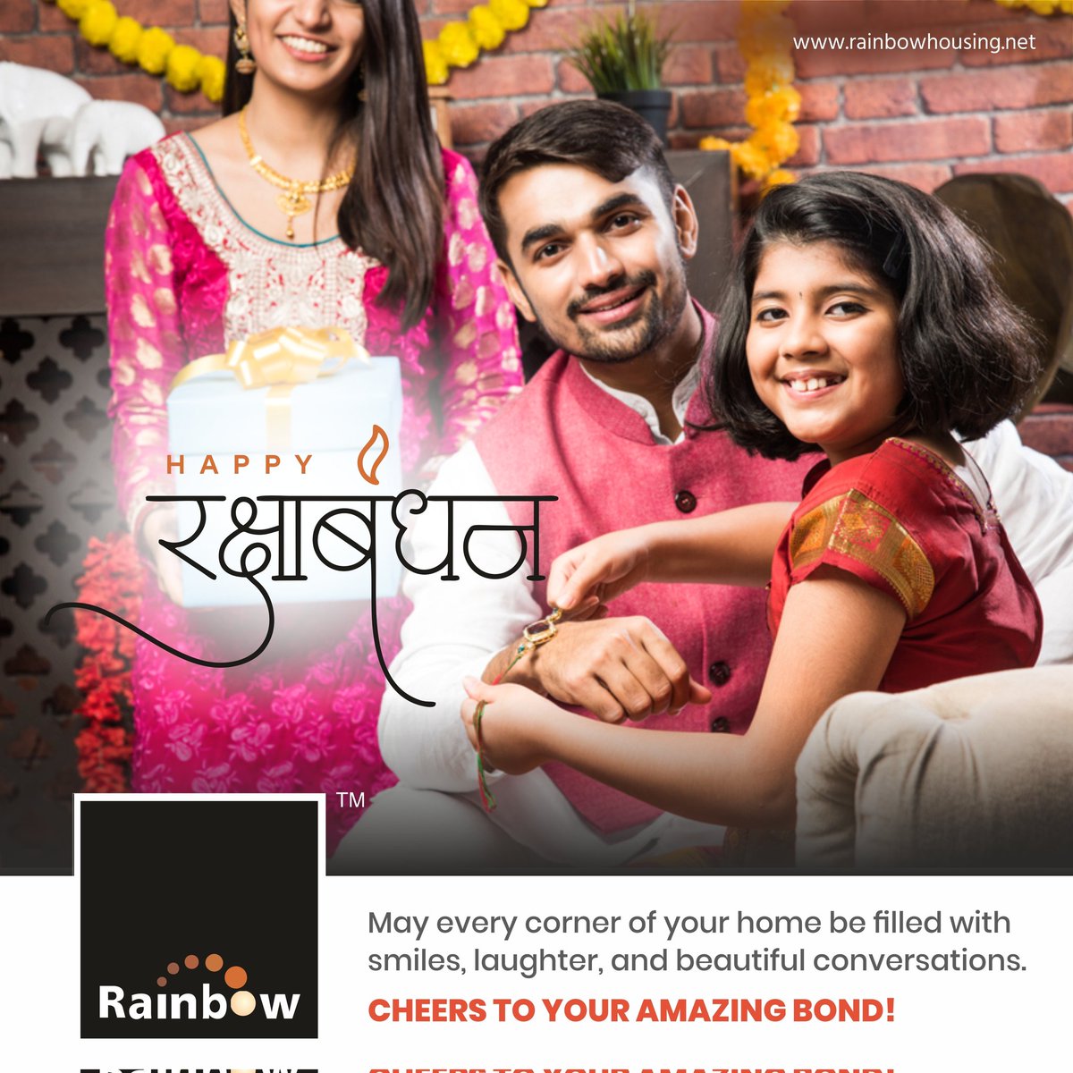 rainbowpune's tweet photo. #HappyRakshabandhan
May every corner of your home be filled with smiles, laughter, and beautiful conversations. Cheers to your amazing bond! Wish you a very Happy Raksha Bandhan!

#Rakshabandhan #Rakshabandhan2022 #Rakhi #Rakhi2022 #BondsOfLove #SiblingBonds #RainbowHousing #pune https://t.co/dhBUHcC3Hk