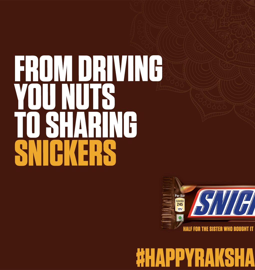 Snickers_IN's tweet photo. Protection from hunger, also counts in the vow of Raksha Bandhan. Gift that hungry sibling, the perfect solution for their hunger.
#Rakhi #RakshaBandhan2022 #RakshaBandhan #SnickersIndia #hungry #snickerslover #snickersbar #delicious #grabasnickers #Hangry https://t.co/MvDrzBv4Sv