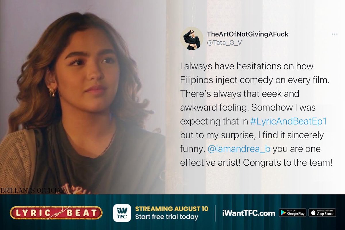 spiralalicee's tweet photo. Viewers love for Andrea Brillantes as Lyric in #LyricAndBeat? Check this out 🤩 

NEW EPISODE of #LyricAndBeat tomorrow night at 8PM (PH Time) on iWantTFC! https://t.co/kgHNmZUt5v https://t.co/06Droh45U7