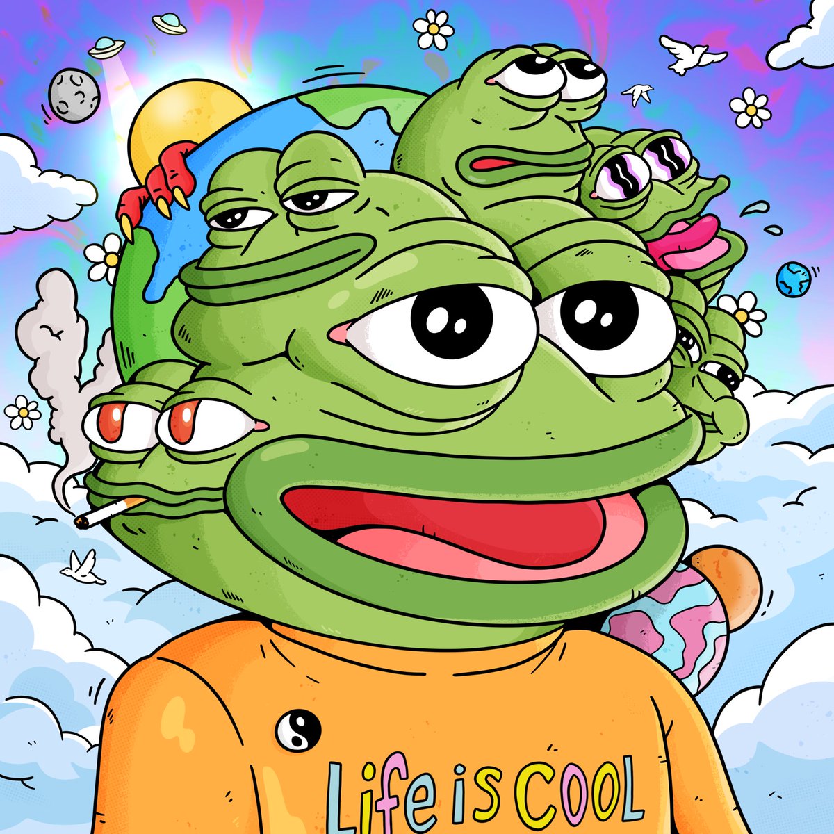 New #NFT Drop — Life Is Cool 🌈
Life is cool and all your heads are screaming about it!

Available on <a href="/foundation/">Foundation 🌐</a> 🌐
foundation.app/@ignatevink/ig…

#NFTs #NFTart #NFTCommunity #Trippy #Pepe #FrogFam